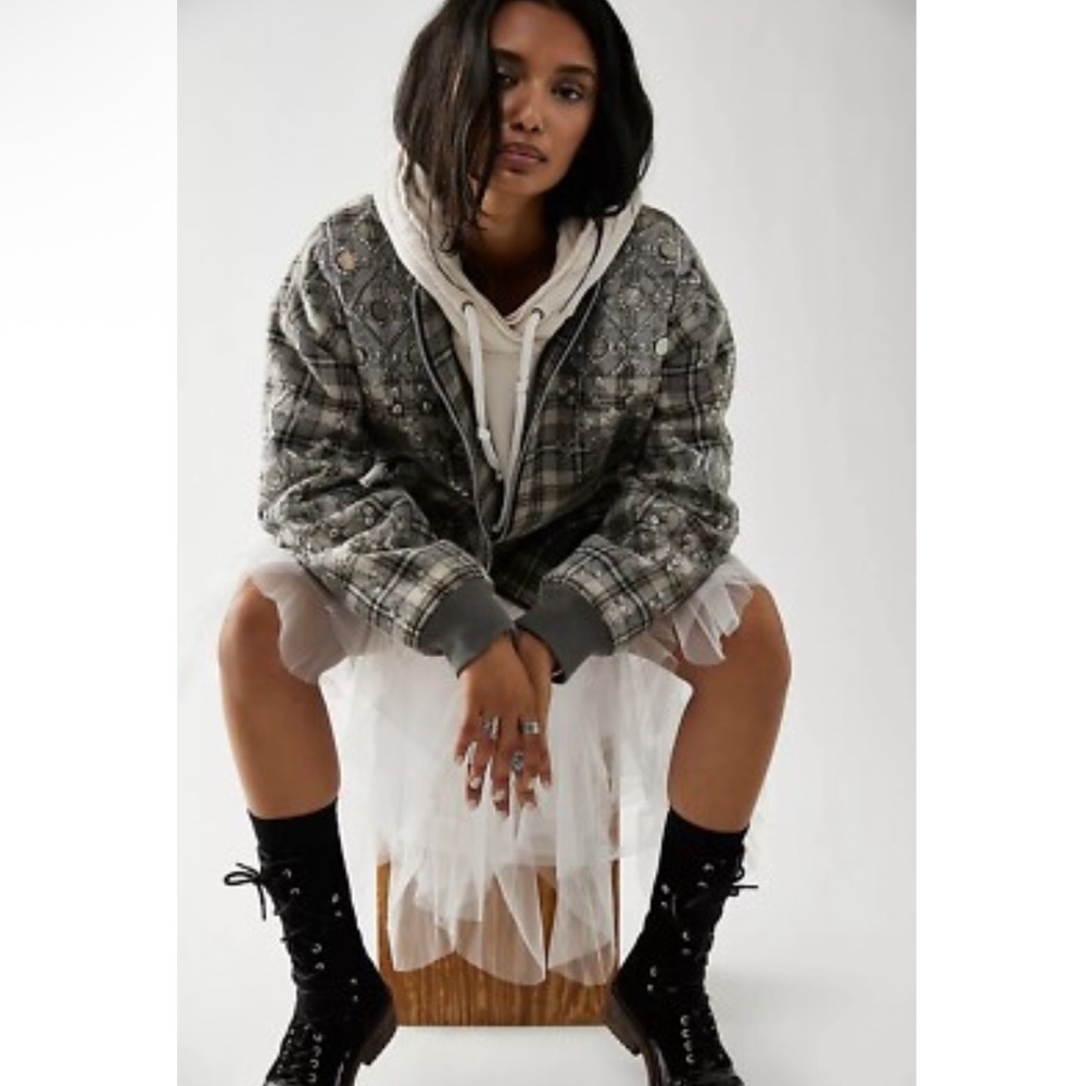 Free People Louie Embellished Bomber Jacket - Picture 12 of 12